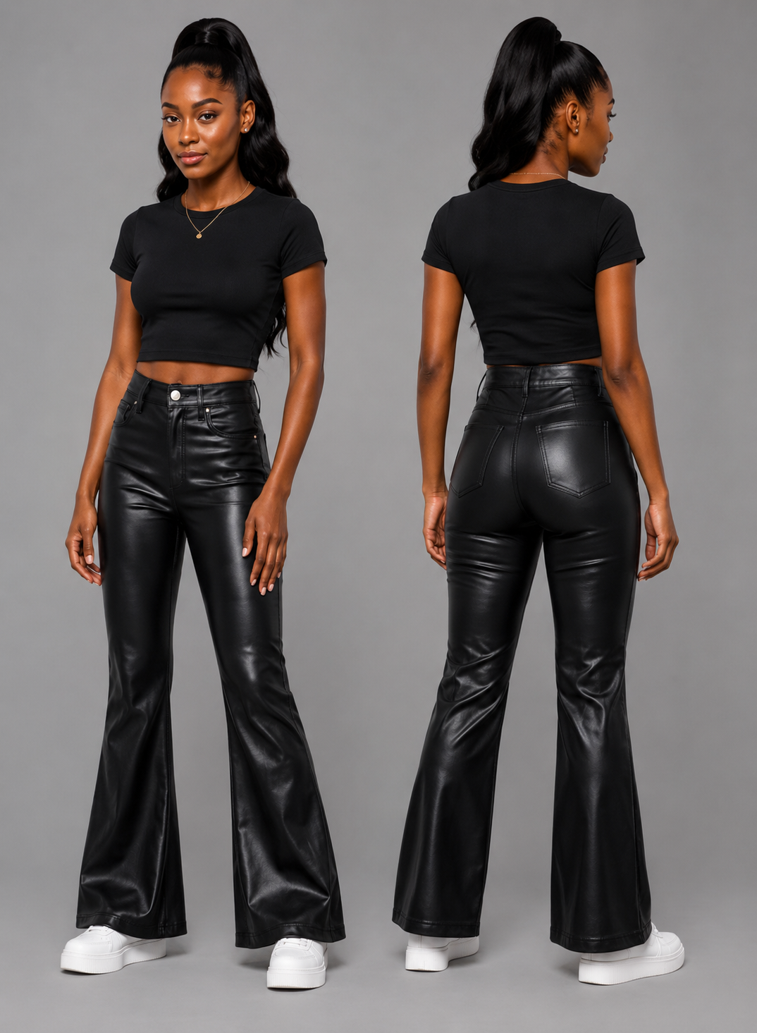 Notchural Kouture High-Waist Wax Jeans
