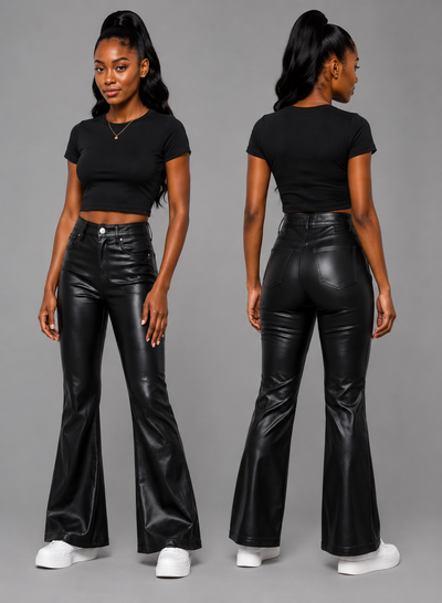 Notchural Kouture High-Waist Wax Jeans